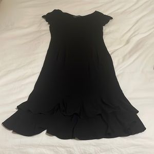 Ralph Lauren black long midi short sleeve dress